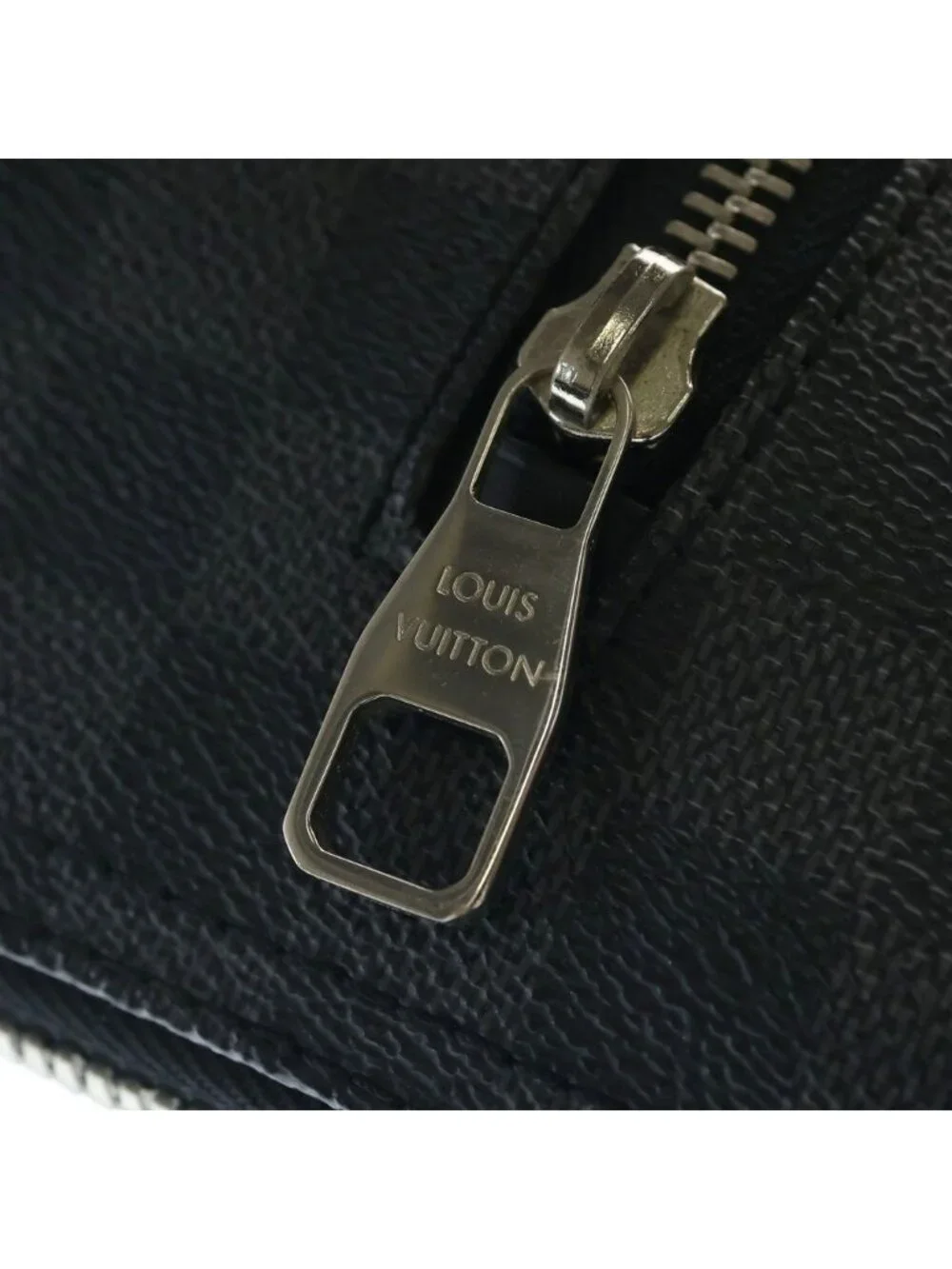 Louis Vuitton Damier Graphite Mick PM Shoulder Bag Black Leather Silver